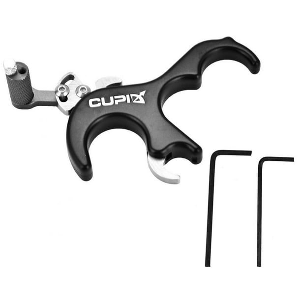 WALFRONT Archery Release Aids 3 Finger Grip Thumb Caliper Trigger for