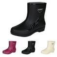 thumbnail image 4 of LIJCC Outdoor Work Booties Rain Boots Water Proof Boots Rubber Garden Shoes Anti-Slipping Rainboots for Ladies with Comfort Insole Lightweight Short Rain Shoes, 4 of 5