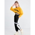 thumbnail image 2 of LOLANTA Girls 3 Piece Outfits Cropped Hoodie Tank Top Jogger Pants Set Hip Hop Jazz Street Dance Skateboarding Clothes, 2 of 5