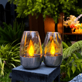 thumbnail image 3 of Solar Power Tea Lights Outdoor Candle Flameless Flicker Waterproof Table Lamp LED Candles with Dusk to Dawn 6pack, 3 of 10