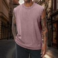 thumbnail image 2 of Men’s Sleeveless Tank Top Distressed Acid Wash Oversized Crewneck Loose Summer Tee, 2 of 8