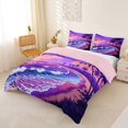 thumbnail image 2 of jejeloiu Purple Tropical Sunset Bedding For Girls,Palm Tree Print Duvet Cover Full,Multicolor,Pink Reversible,3pcs,1 Duvet Cover and 2 Pillowcases, 2 of 6