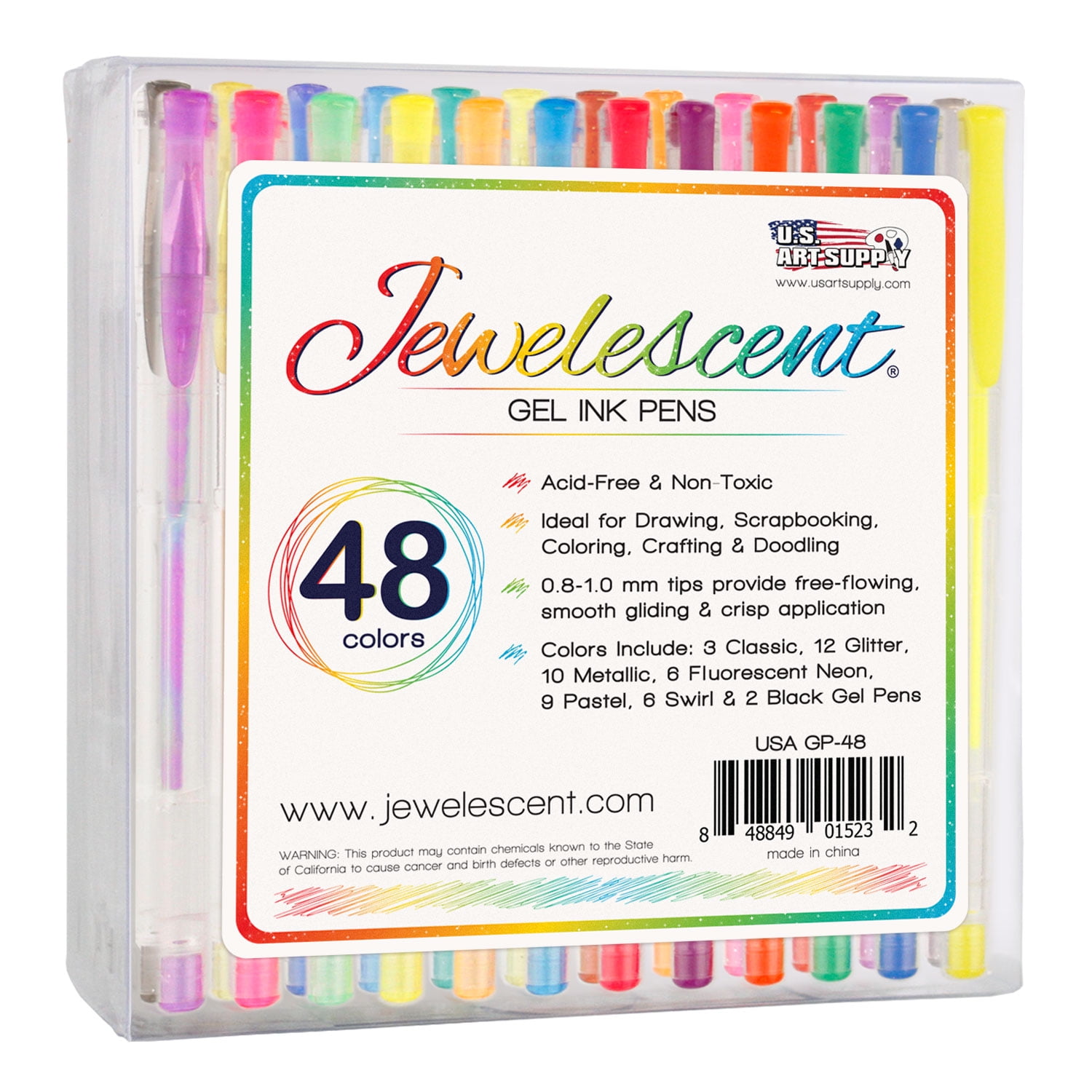 Thornton's Art Supply Premium Assorted Colors Gel Ink Pens Value