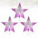 thumbnail image 3 of Estrella para árbol de Navidad Linaichen, 3 piezas, 20 cm, color morado degradado, 3D, hueca, para decorar la parte superior del árbol de Navidad., 3 of 5