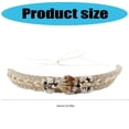 thumbnail image 5 of Ywmsfl Woven Hat Bands for Straw Hats Ethnic Vacation Theme Hat Belt with Sea Shell Shell Adjustable Hat Decors Replacement Ban, 5 of 10