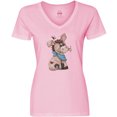 thumbnail image 3 of Inktastic Western Dilly Donkey Women's V-Neck T-Shirt, 3 of 5