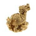 thumbnail image 1 of DOLITY Copper Fengshui Dragon Turtle Wealth Statue Figurine Housewarming Gift Coins, 1 of 7