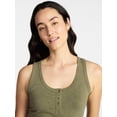 thumbnail image 5 of Time and Tru Women’s Slub Henley Tank Top, sizes XS-XXXL, 5 of 6