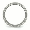 thumbnail image 2 of Titanium Brushed Center 8mm Ridged Edge Wedding Ring Band Size 10.00, 2 of 10
