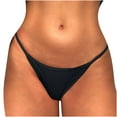 thumbnail image 4 of HUPOM Plus Size Underwear For Women Underwear Thong Leisure Tie Seamless Waistband Black 2XL, 4 of 8