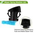thumbnail image 4 of Unique Bargains Windshield Washer Nozzle With 2 Pcs Y Hose Connector for Chevrolet 13-17 1Set, 4 of 6