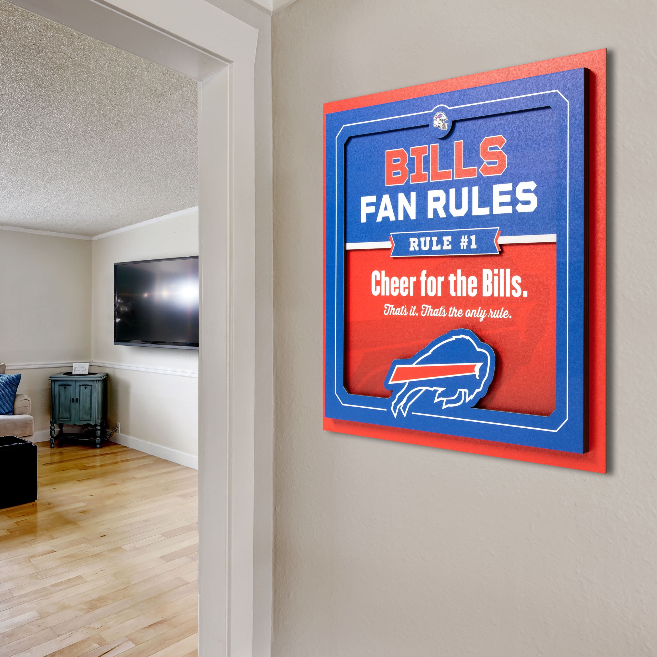 YouTheFan NFL Buffalo Bills Fan Rules 3D Wall Art