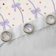 thumbnail image 4 of Feelyou Fashion Purple Bow Black Out Curtains, Ribbon Curtains Pack of 2 (42x63 Each), 4 of 6
