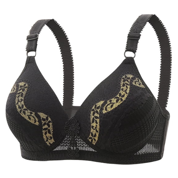 Tbopshirt Bras for Women Plus Size,Wirefree Padded Bra Push Up,Embroidered Glossy Comfortable Breathable Bra Underwear No Rims,Women's T-Shirt Bras