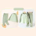 thumbnail image 4 of MEZZALL Boys Thermal Patchwork O-Neck Long Sleeve Tops And Pants Kids Warm Base Layer Sleepwear Home Loungewear For Children Breathable Pajamas Sets, 4 of 5