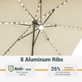 thumbnail image 2 of FLAME&SHADE 11 Ft LED Patio Cantilever Umbrella Outdoor Aluminum Offset Hanging Rotation w/Solar Lights,Beige, 2 of 7