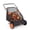Black + Orange, variant on 26 Inch Push Lawn Sweeper with Large 7 cu ft Collection Bag, Heavy Duty Steel Frame, 10" Rubber Wheels, 4 Spinning Brushes, Manual Height Adjustment for Leaves Grass and Yard Debris