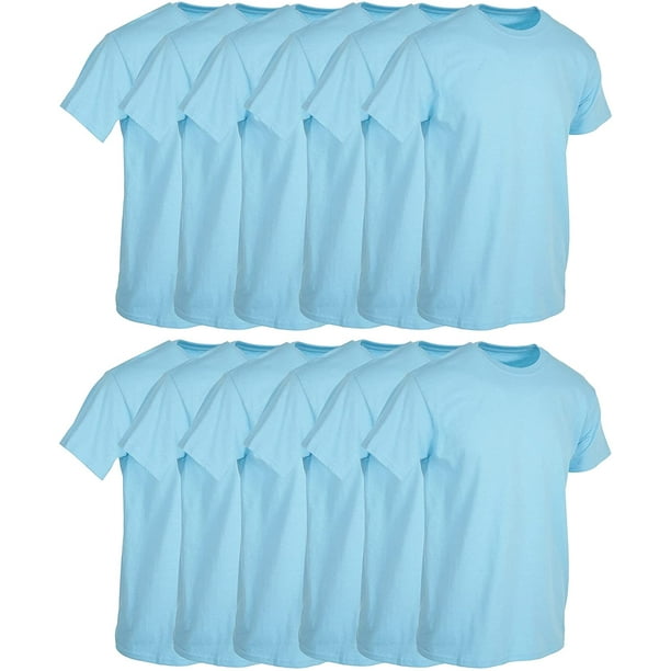 Mens Cotton Short Sleeve Lightweight TShirts, Bulk Crew Tees for Guys