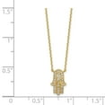thumbnail image 5 of 14K Yellow Gold Hamas Cubic Zirconia with 2In Extender Necklace, 5 of 7