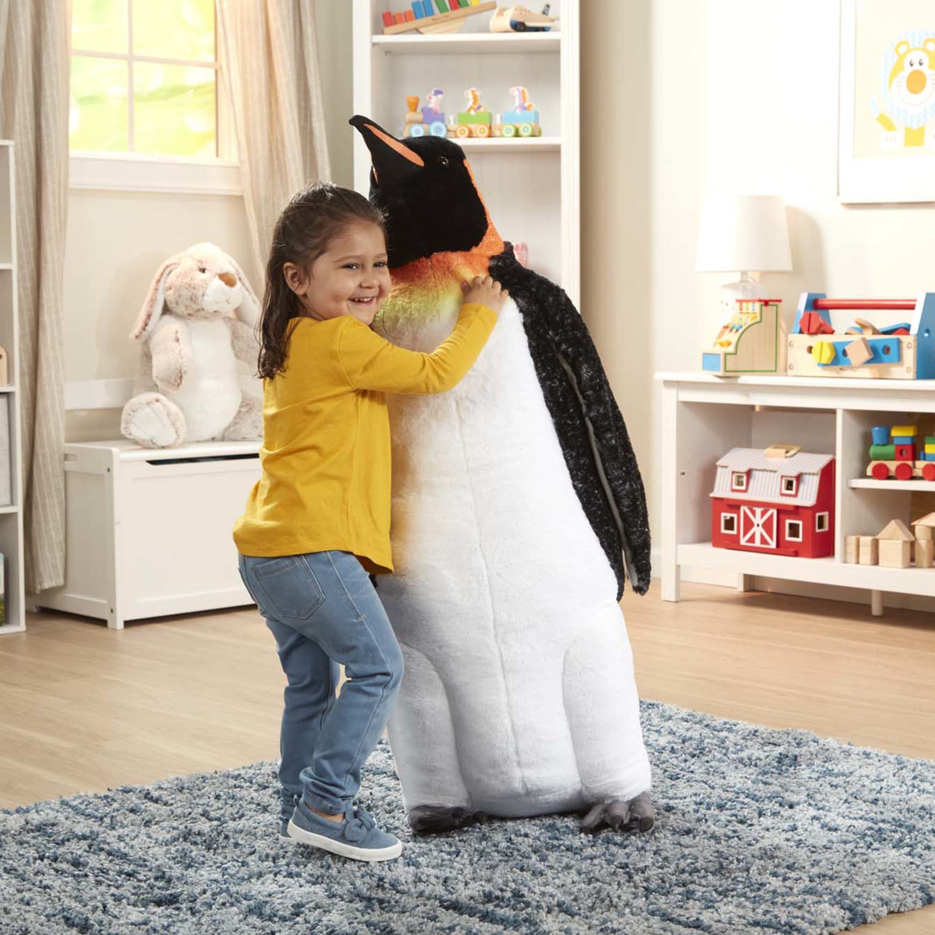 3.4 Feet Tall Melissa & Doug Giant Lifelike Plush Emperor Penguin Standing Stuffed Animal 
