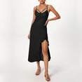 thumbnail image 2 of Vestido sexy con abertura irregular para mujer - Color liso - Sin mangas - Fiesta de verano, 2 of 8
