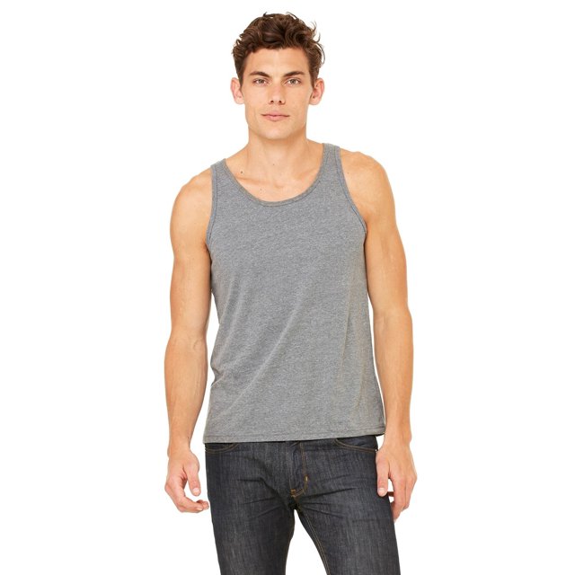 The Bella + Canvas Unisex Jersey Tank Top - GREY TRIBLEND - XS