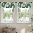 thumbnail image 2 of LALILO Kitchen Curtain Valance With Tropical Leaves Tribal Art Rod Pocket Window Curtain 52"x 18" Set of 2, 2 of 5