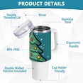 thumbnail image 4 of Cute Christmas Tree 40 oz Tumbler with Handle Insulated&nbsp;Travel Mug&nbsp;Lid Straw Leak Proof Steel Vacuum Water Bottles Glasses Fits in Car Cup Holder, 4 of 7