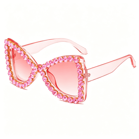 HBMYN Bling Bedazzled Rhinestone Sunglasses for Women Sparkly Glitter Rave Glasses Disco Accessories Rave Sunglasses