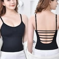 thumbnail image 4 of Xfvqtps Camisole Tops for Women Padded Spaghetti Strap Scoop Neck Sleeveless Backless Tank Tops Black, 4 of 7
