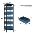 thumbnail image 2 of Gaderth 5 Tier Kitchen Storage Rack with Pull Out Drawers, Wooden Pantry Organizer Shelf with Metal Frame, Space Saving Storage Cabinet for Fruit, Vegetables, Snacks, Microwave, Living Room, 2 of 7