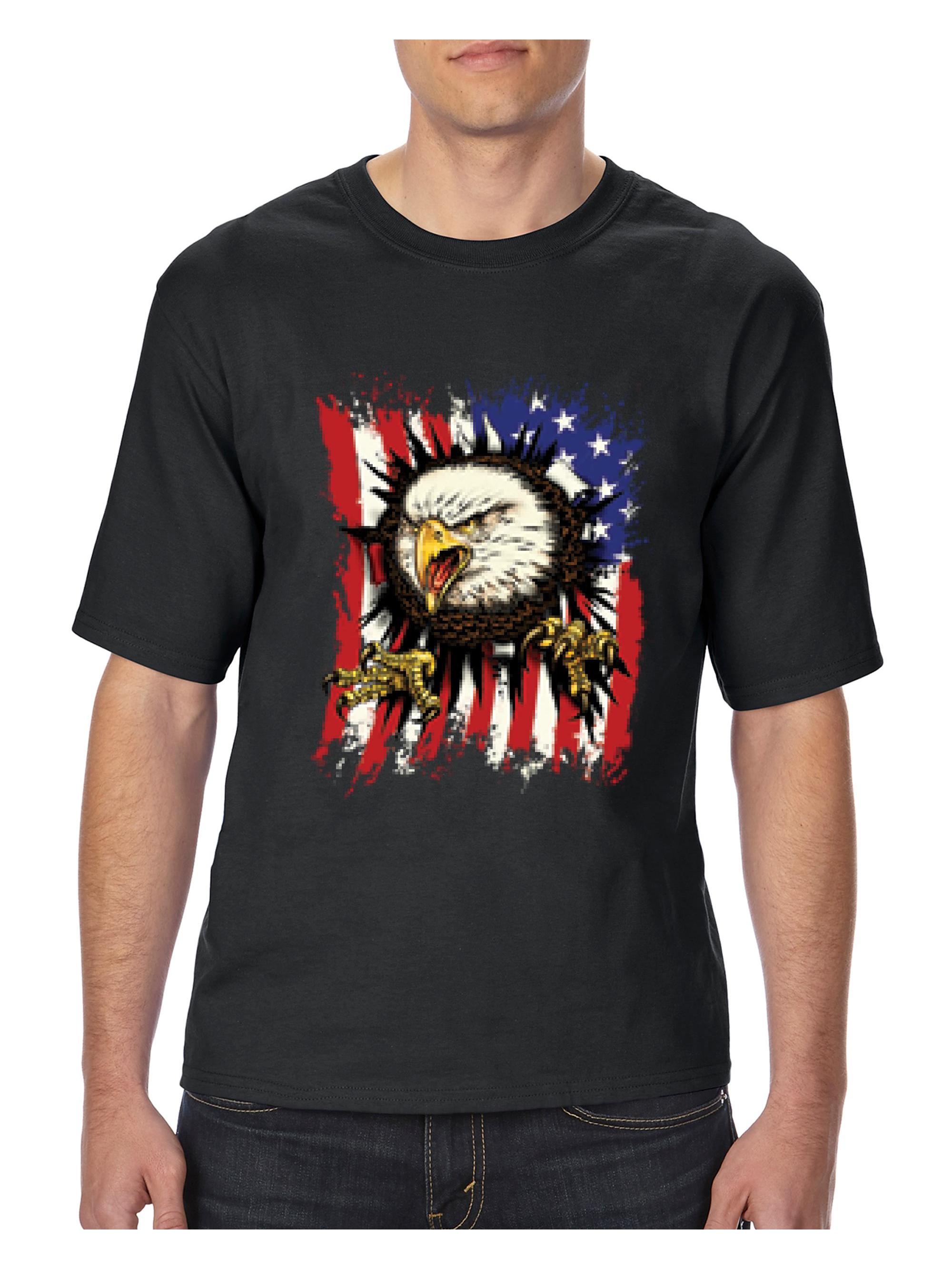 Mom's Favorite - Mens and Big Mens American Flag T-Shirt, up to size ...