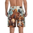 thumbnail image 3 of Kdxio Animal Filled Noahs Ark Pattern Mens Casual Shorts - Drawstring Summer Beach Sports Shorts for Men, 3 of 5