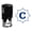 Blue, variant on Printtoo R-40 Alphabet C Monogram Octagon Celtic Swirl Frame Self Inking Rubber Stamp Office Stationary
