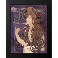 thumbnail image 2 of Mucha, Alphonse 19x24 Black Modern Framed Museum Art Print Titled - Advertisement for Job cigarettes, 2 of 5