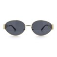 thumbnail image 4 of Womens Classic Retro Dad Fashion Oval Round Metal Rim Sunglasses Gold - Black, 4 of 8