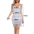 thumbnail image 4 of Vestido de baile latino Yuyangstore Lentejuelas con flecos Talla XL, 4 of 8