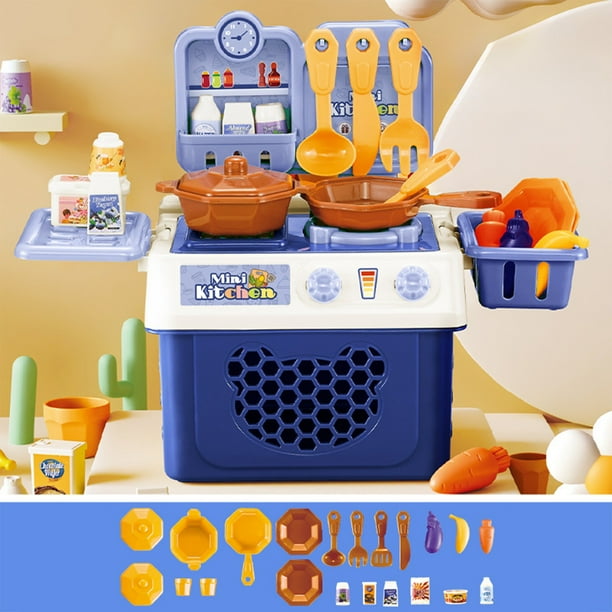 onlyliua Liquidación Juego de Cocina de Juguete para Niños, Cocina de Inducción de Simulación, Utensilios de Cocina, Mesa de Cocina, Juguetes para Niños y Niñas.