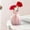 pink, variant on YardChic Ceramic Bow Vase, Unique Cute Decorative Bouquet Flower Vases, Cute Ceramic Vase, Style Ceramic Bow Vase for Wedding Makeup Brush Holder Home Office Shelf Table Room, Blue