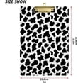 thumbnail image 2 of FMSHPON Cow Print Clipboard Hardboard Wood Nursing Clip Board and Pull for Standard A4 Letter 13x9 inches, 2 of 7