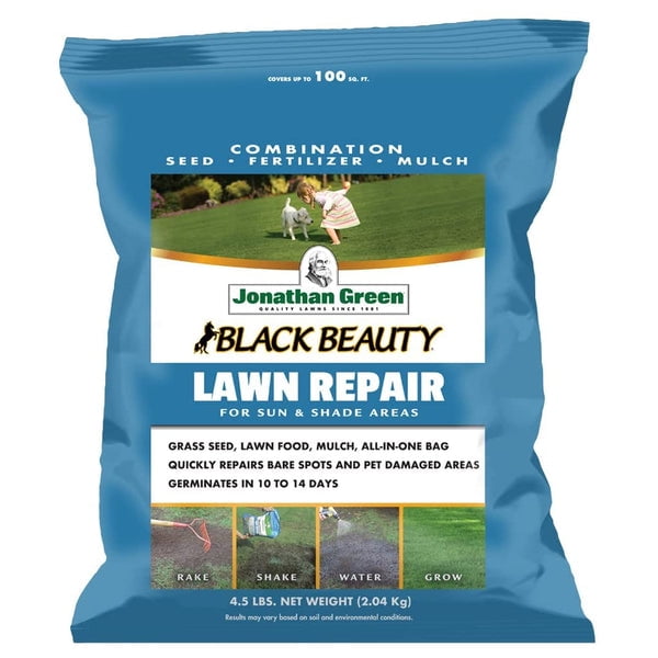Jonathan Green 10449 Lawn Repair Mixed Seed, Mulch & Fertilizer, 4.25