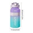 thumbnail image 3 of Linnome Sports Water Bottle with Gradient Color Hexagonal Shape and Handle for Sports and Fitness 2000ml Purple, 3 of 6