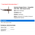 thumbnail image 2 of Upstream Oxygen Sensor - Compatible with 1998 - 2002 Toyota Corolla 1999 2000 2001, 2 of 2