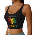 thumbnail image 2 of Yoga Vest Women Gym Sports Crop Tops One Love Jamaican Streetwear Workout Breathable Tank Top Female, 2 of 7
