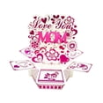 thumbnail image 2 of Tarjeta emergente 3D Tarjeta de felicitación Invitación Oficina Flor Corazón Decorativo para Madre Mamá, 2 of 8