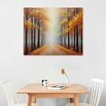 thumbnail image 2 of JRXY Large Tree Wall Art Hand-Painted Forest Oil Painting Framed Yellow Grove Artwork Autumn Landscape Canvas Picture for Home Decor 20x16in, 2 of 4