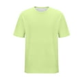 thumbnail image 6 of DPTALR Men's Solid Color Loose Stretchy Round-Neck Short Sleeve Casual Sport T-shirt,Mint Green, XXXXXL, 6 of 6