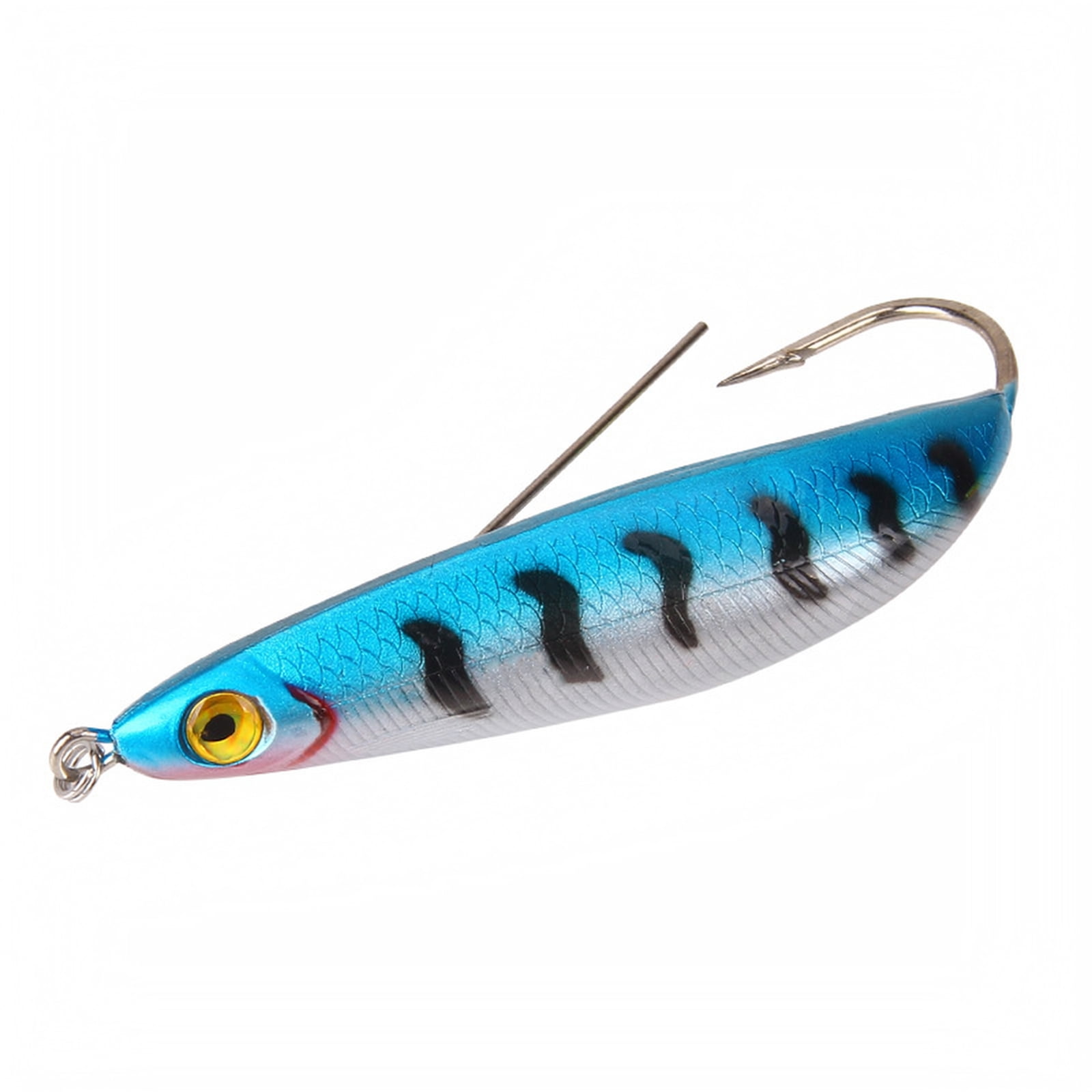 YSBDLQE Sinking Long Cast Fishing Lures - Chrome Spoon Bass Fishing Lures Single Hook Fishing Tackle for Salmon Trout Shore Fishing Stuff Saltwater Fishing Lures
