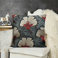 thumbnail image 2 of YINGXI Throw Pillow Cushion Case, Style Romantic Poppy Flowers and Nature Design, Decorative Square Accent Pillow Cover,Grey Vermilion 22x22in, 2 of 5