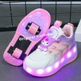 thumbnail image 3 of Patines deportivos Kuromi con luz intermitente, regalos para niñas, Hello Kitty, Sanrio, Kuromi, zapatos de punto, patines bonitos para niños, 3 of 5